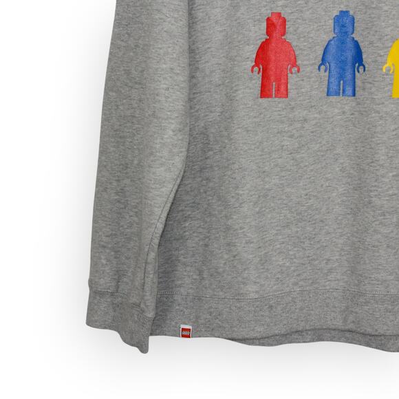 NEW Adult Large Target x LEGO Minifigure Sweatshirt Heather Grey Multi - Picture 2 of 8